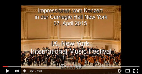 Das Göppinger Jugendsinfonieorchester in der Carnegie Hall New York / USA