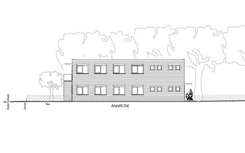 Bauplan einer Interims-Kita in Bartenbach